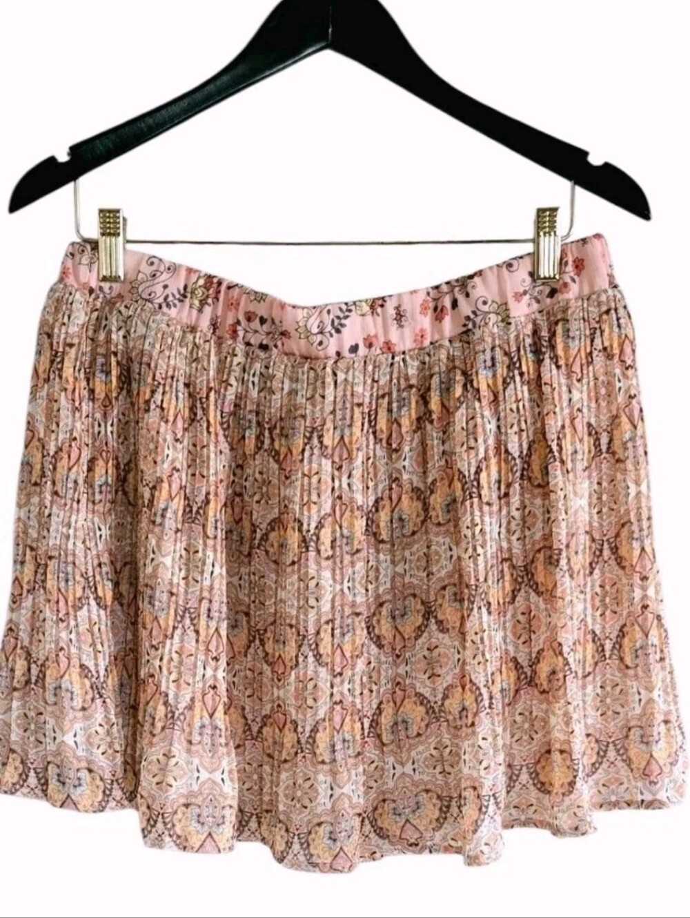 American Rag Mini Skirt Floral Mix Print Lined Elastic Waist Size Large NWT - Picture 7 of 9